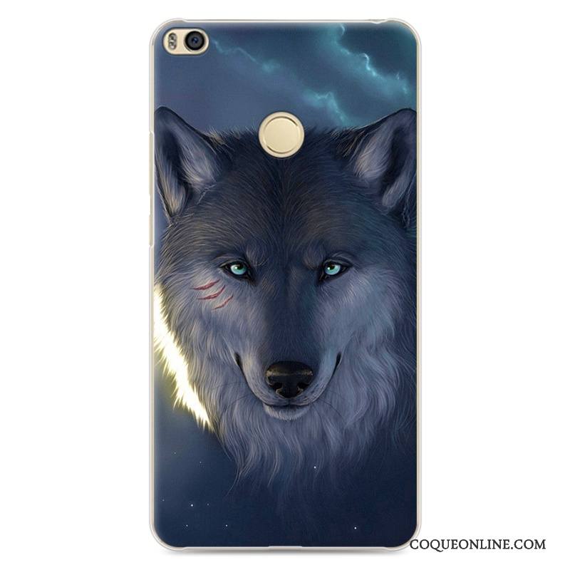 Mi Max 2 Coque De Téléphone Peinture Dessin Animé Étui Incassable Bleu Protection