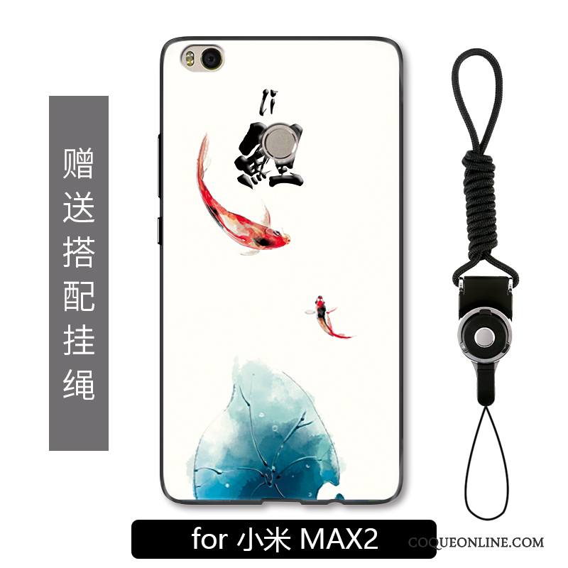 Mi Max 2 Coque De Téléphone Protection Petit Style Chinois Rose Incassable Squid