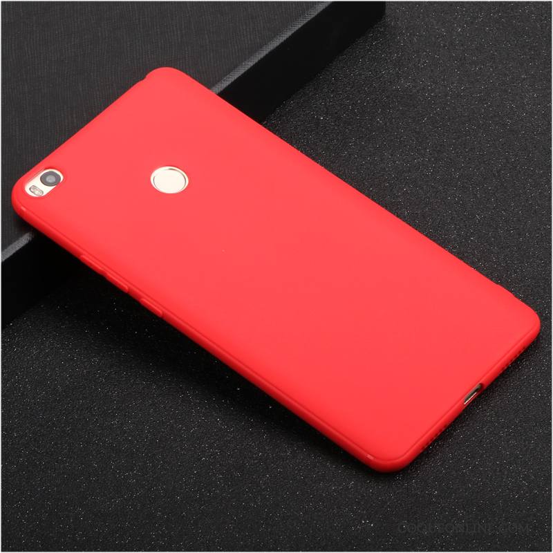 Mi Max 2 Coque En Silicone Fluide Doux Protection Incassable Rouge Tout Compris Petit