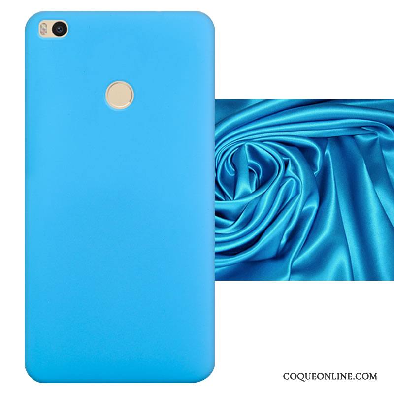 Mi Max 2 Coque Légère Délavé En Daim Bleu Clair Incassable Petit Couleur