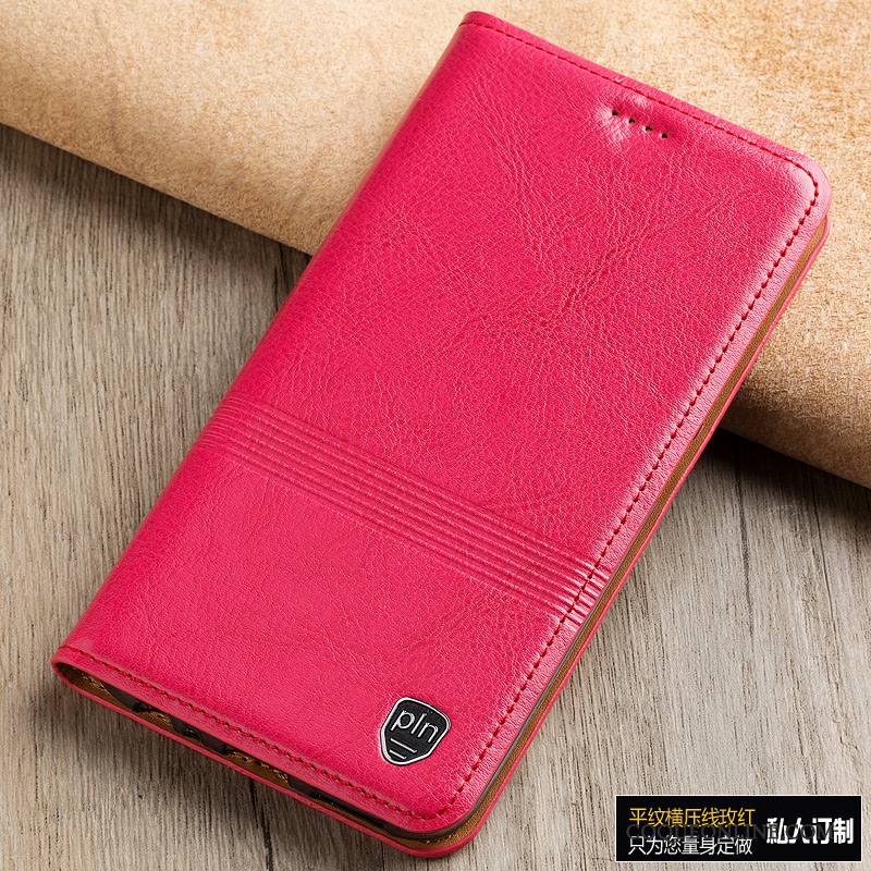 Mi Max 2 Coque Marron Housse Cuir Véritable Étui Protection Petit Étui En Cuir