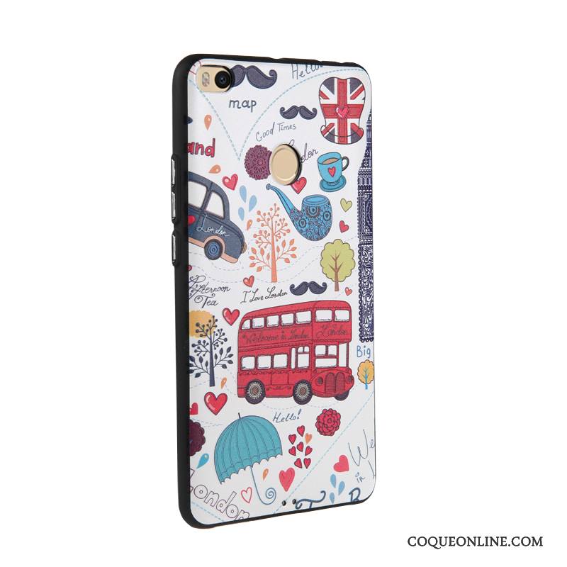 Mi Max 2 Coque Peinture Dessin Animé Gaufrage Business Multicolore Petit Étui