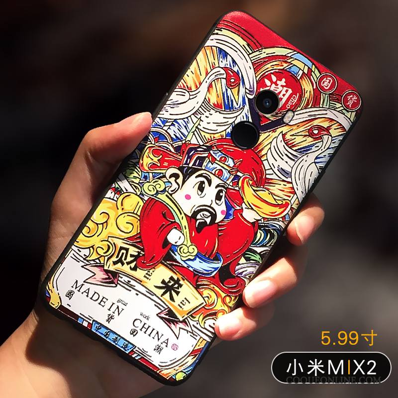 Mi Max 2 Coque Petit Marque De Tendance Rouge Personnalité Étui Créatif Chat