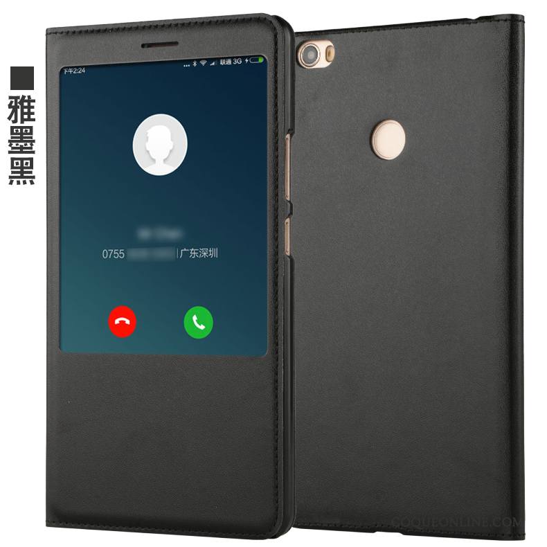 Mi Max 2 Coque Petit Étui En Cuir Personnalité Housse Or Protection Créatif