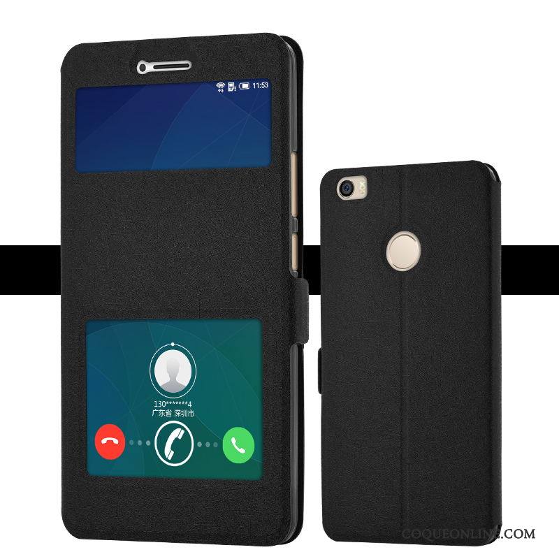 Mi Max 2 Coque Petit Étui En Cuir Protection Tout Compris Housse Bleu Incassable