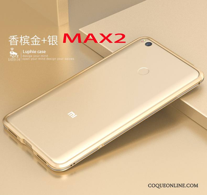 Mi Max 2 Coque Protection Étui Border Petit Téléphone Portable Violet Métal