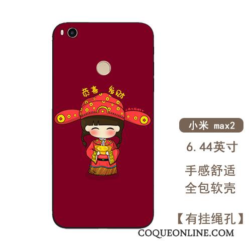 Mi Max 2 Coque Rouge Nouveau Protection Étui Tout Compris Style Chinois Petit