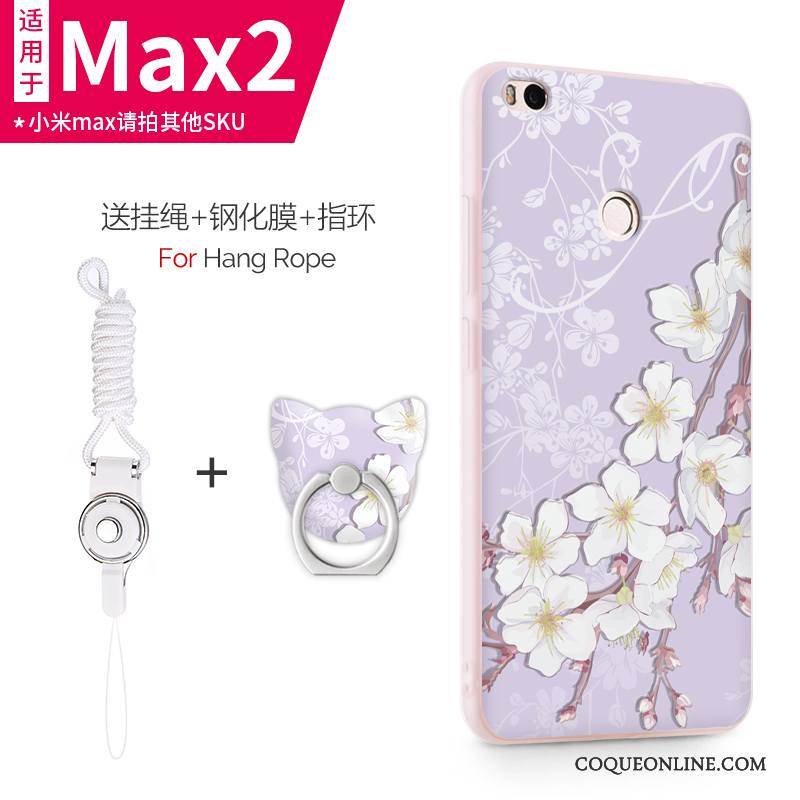 Mi Max 2 Coque Silicone Très Mince Étui Protection Délavé En Daim Incassable Créatif