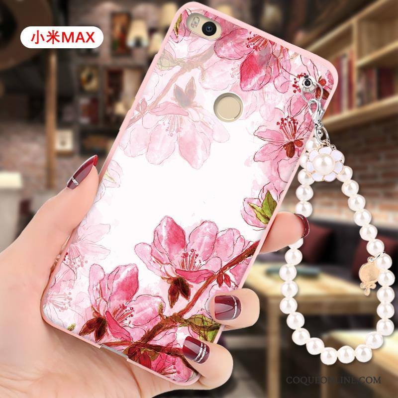 Mi Max 2 Coque Étui Tout Compris Protection Silicone Rose Dessin Animé Petit