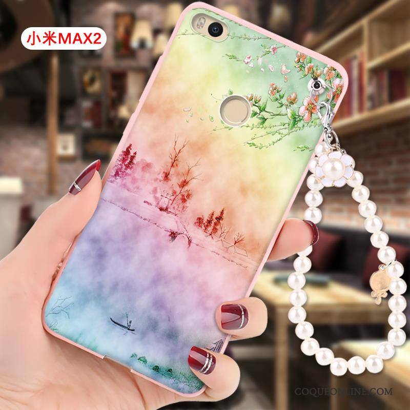 Mi Max 2 Coque Étui Tout Compris Protection Silicone Rose Dessin Animé Petit