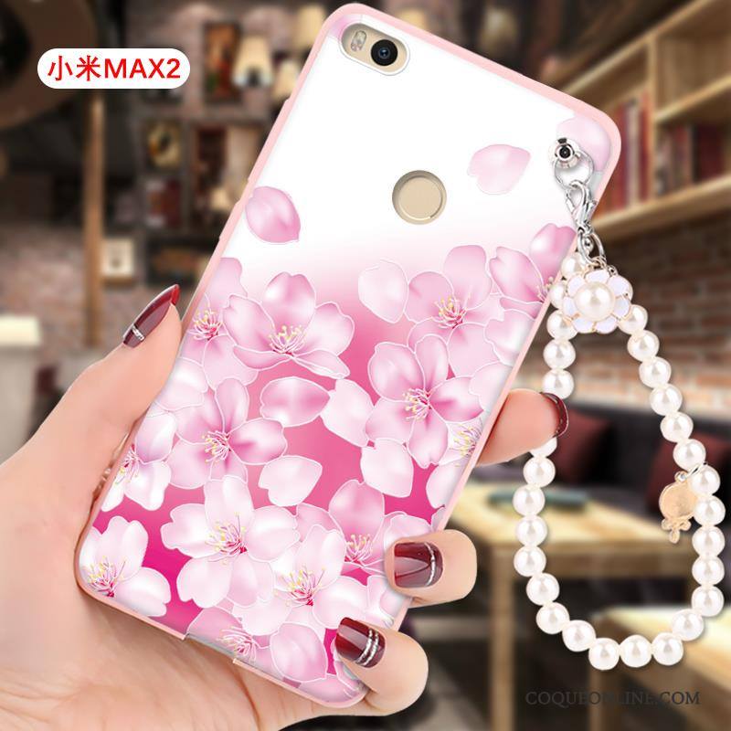 Mi Max 2 Coque Étui Tout Compris Protection Silicone Rose Dessin Animé Petit