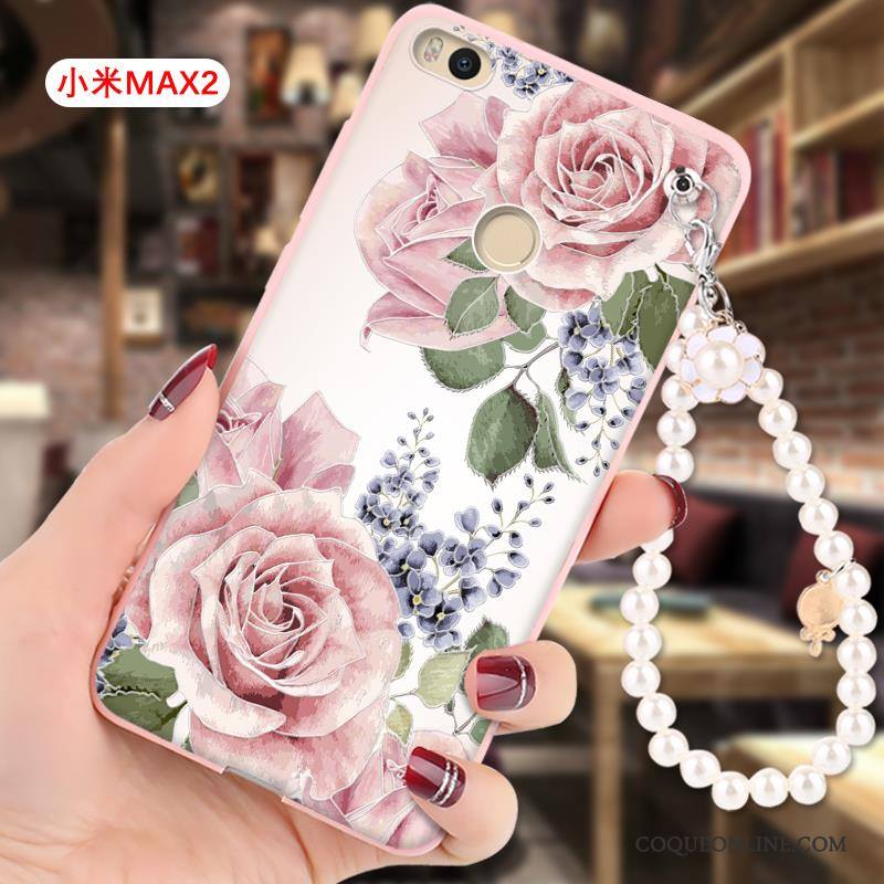 Mi Max 2 Coque Étui Tout Compris Protection Silicone Rose Dessin Animé Petit