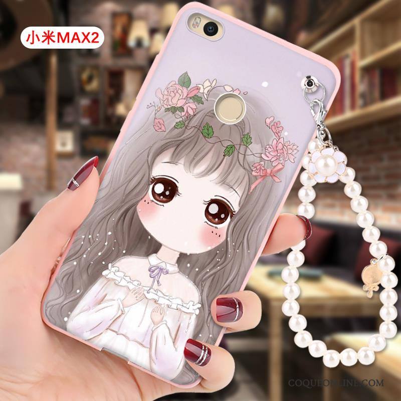 Mi Max 2 Coque Étui Tout Compris Protection Silicone Rose Dessin Animé Petit