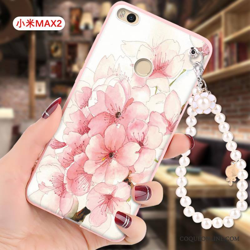 Mi Max 2 Coque Étui Tout Compris Protection Silicone Rose Dessin Animé Petit