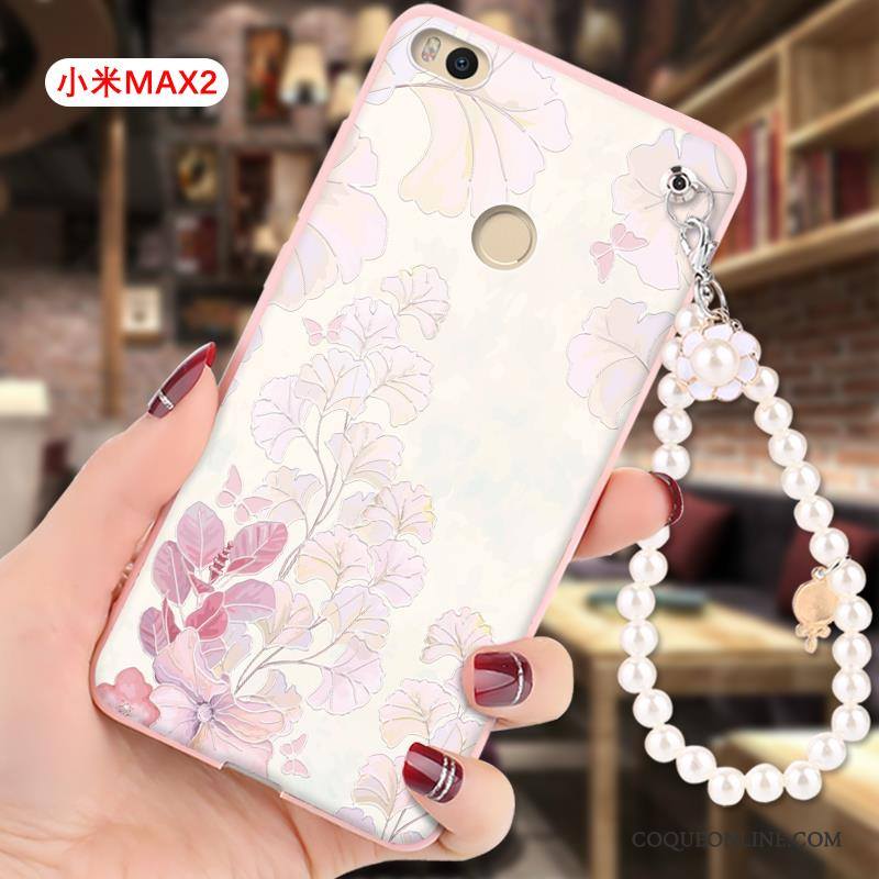 Mi Max 2 Coque Étui Tout Compris Protection Silicone Rose Dessin Animé Petit