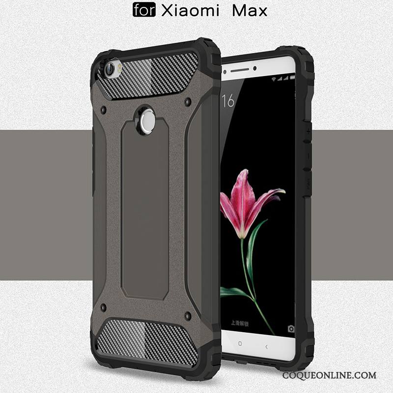 Mi Max 2 Incassable Coque De Téléphone Silicone Étui Délavé En Daim Petit Or