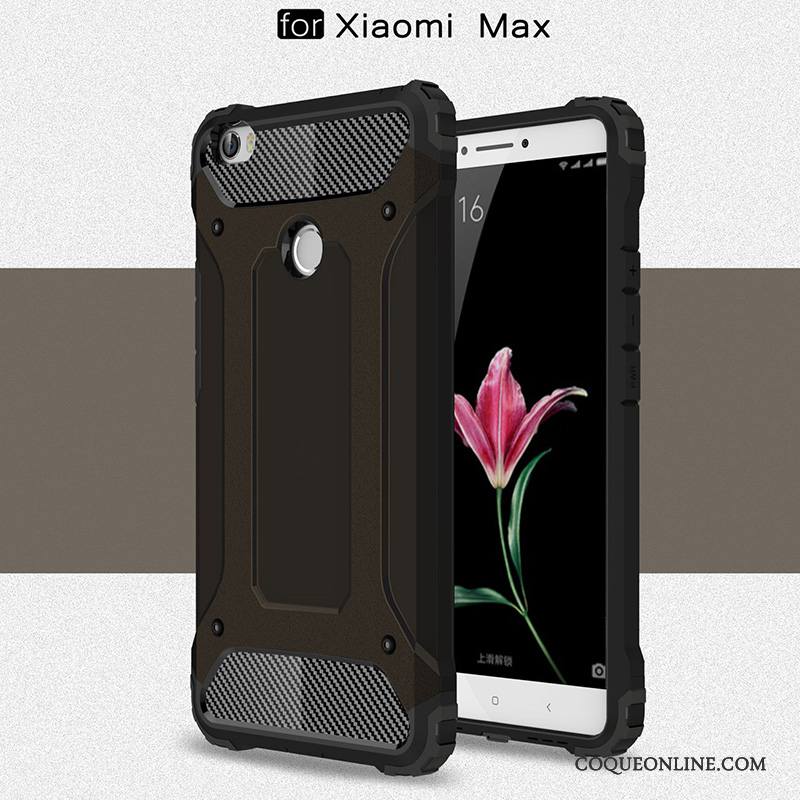 Mi Max 2 Incassable Coque De Téléphone Silicone Étui Délavé En Daim Petit Or