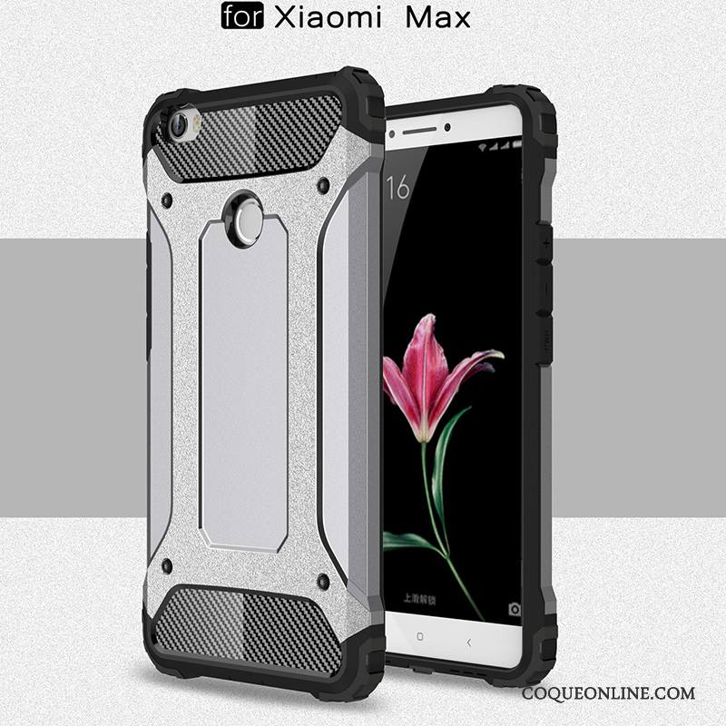 Mi Max 2 Incassable Coque De Téléphone Silicone Étui Délavé En Daim Petit Or