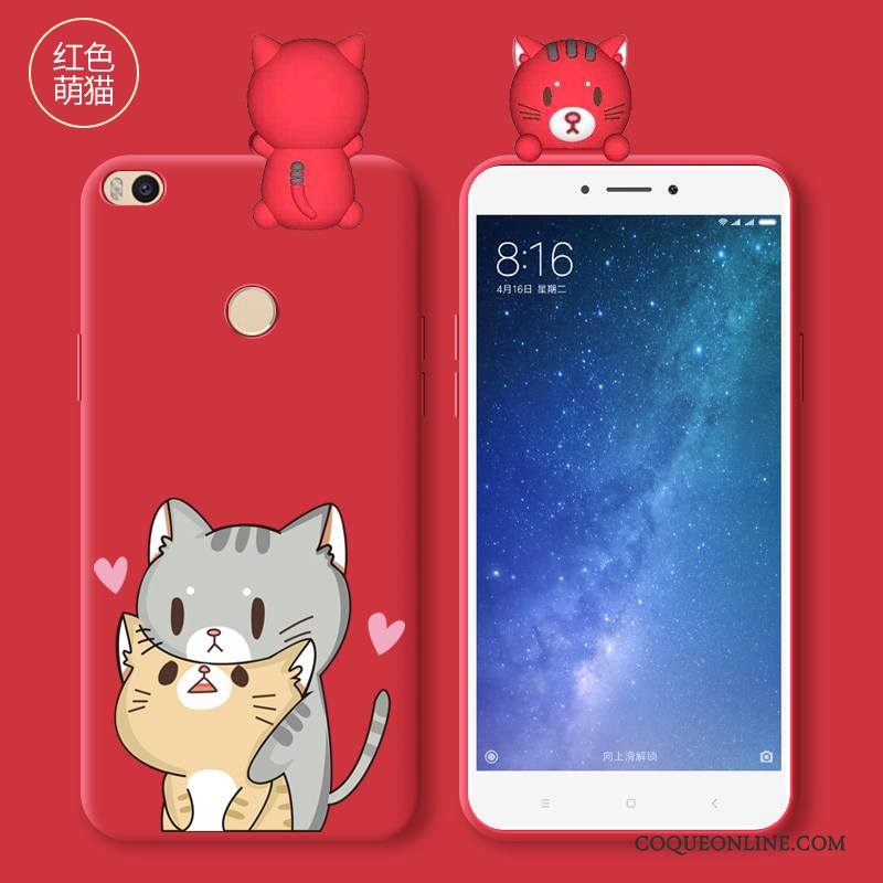 Mi Max 2 Incassable Nouveau Fluide Doux Coque De Téléphone Silicone Rouge Étui