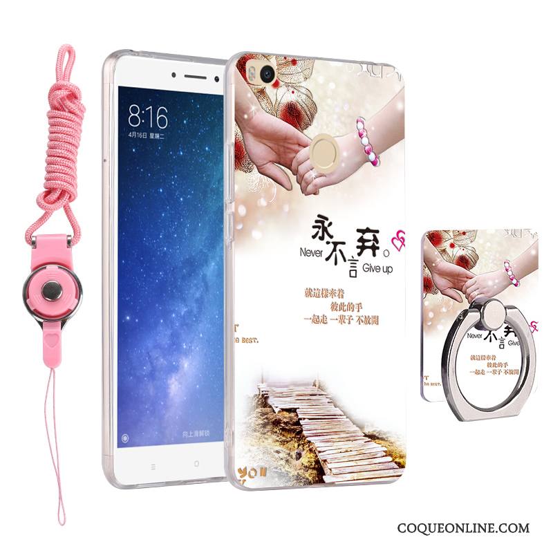 Mi Max 2 Ornements Suspendus Tendance Étui Créatif Petit Rose Coque De Téléphone