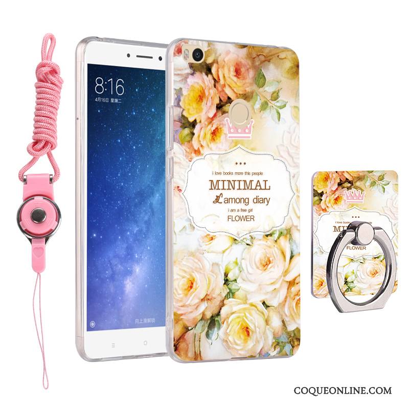 Mi Max 2 Ornements Suspendus Tendance Étui Créatif Petit Rose Coque De Téléphone