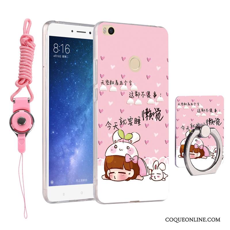 Mi Max 2 Ornements Suspendus Tendance Étui Créatif Petit Rose Coque De Téléphone