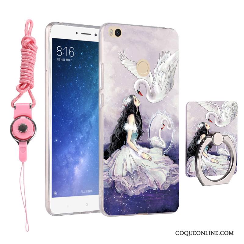 Mi Max 2 Ornements Suspendus Tendance Étui Créatif Petit Rose Coque De Téléphone