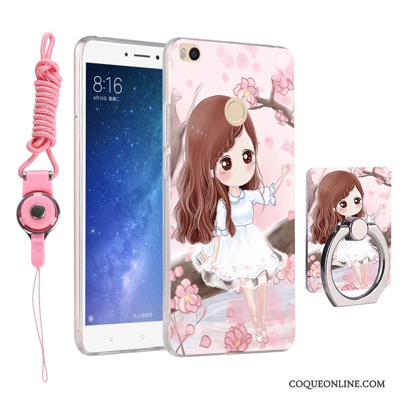 Mi Max 2 Ornements Suspendus Tendance Étui Créatif Petit Rose Coque De Téléphone