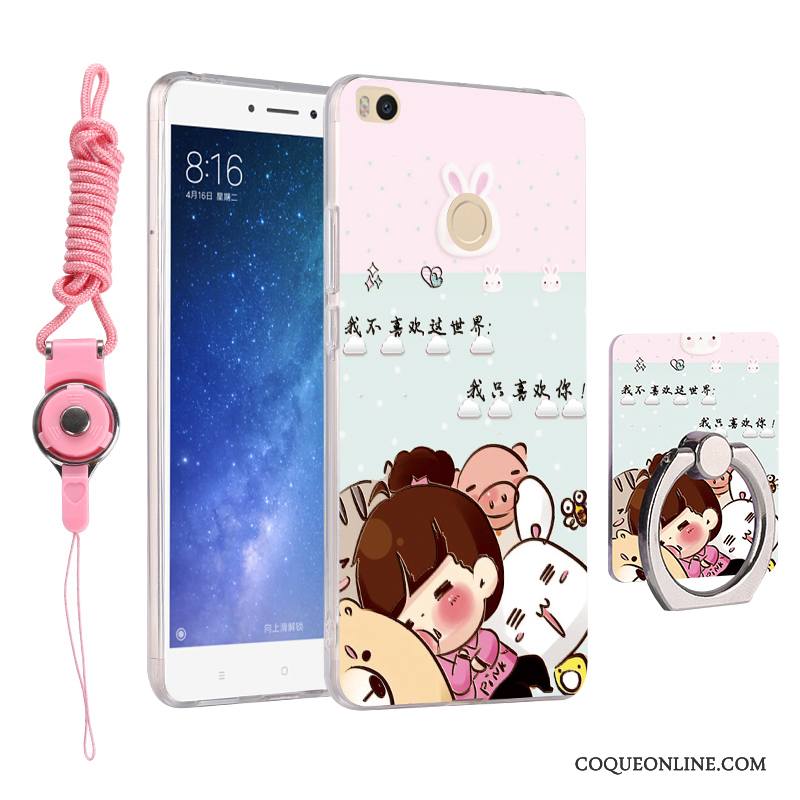 Mi Max 2 Ornements Suspendus Tendance Étui Créatif Petit Rose Coque De Téléphone