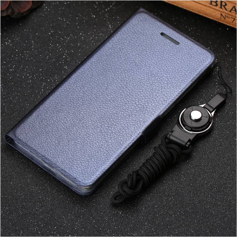 Mi Max 2 Petit Fluide Doux Housse Étui En Cuir Coque De Téléphone Bleu Silicone