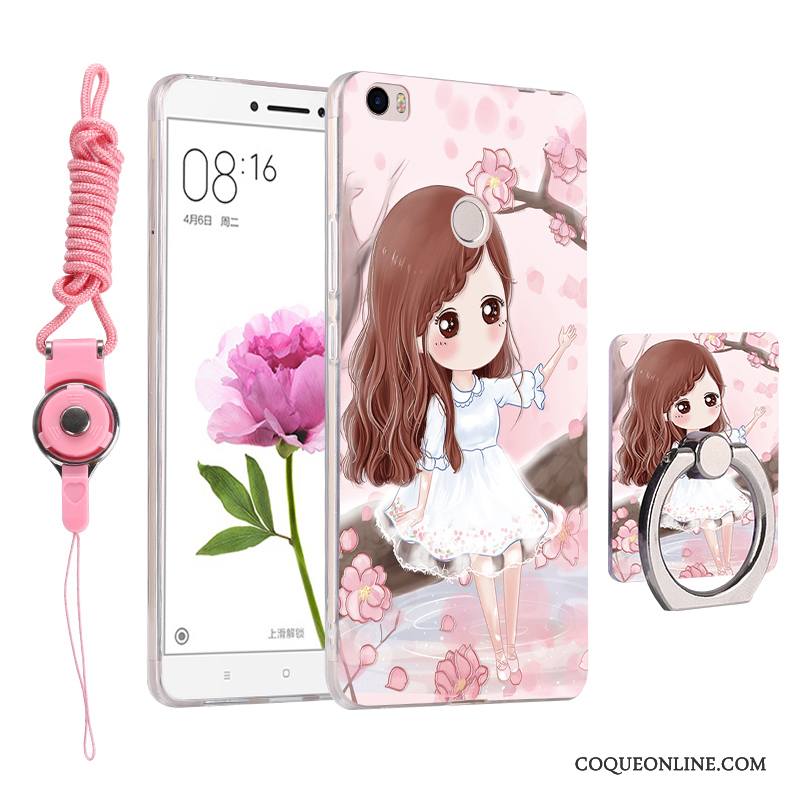 Mi Max 2 Petit Support Ornements Suspendus Dessin Animé Charmant Silicone Coque De Téléphone