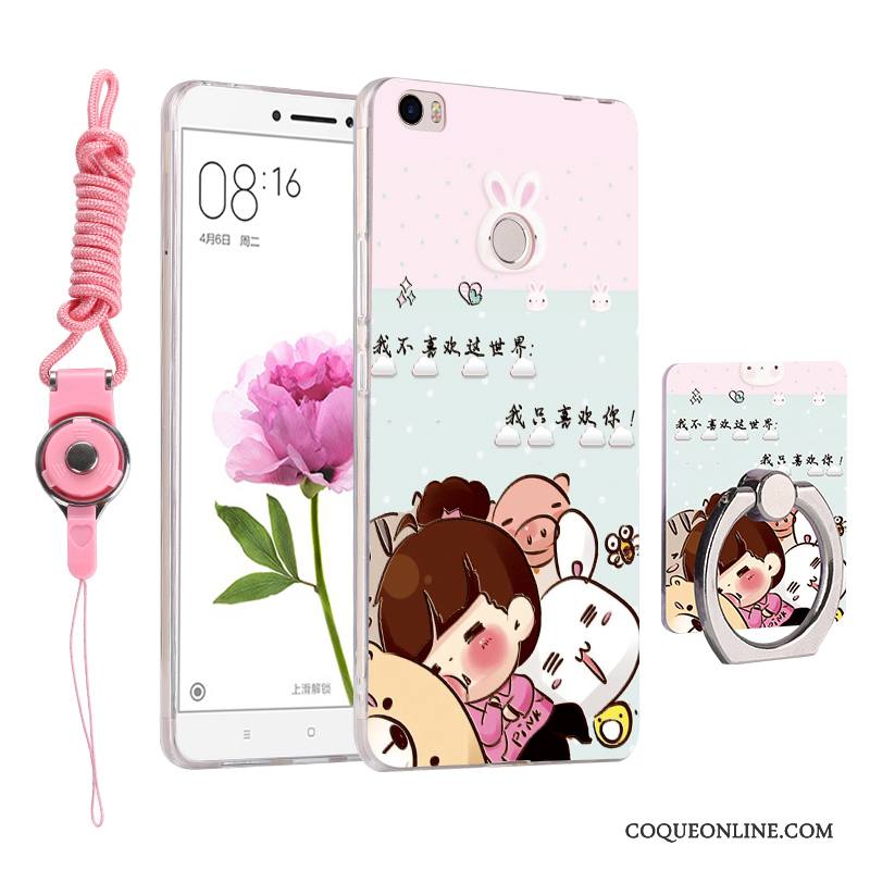 Mi Max 2 Petit Support Ornements Suspendus Dessin Animé Charmant Silicone Coque De Téléphone