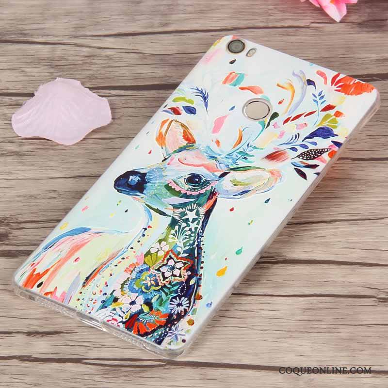 Mi Max 2 Silicone Coque Incassable Multicolore Gaufrage Petit Protection