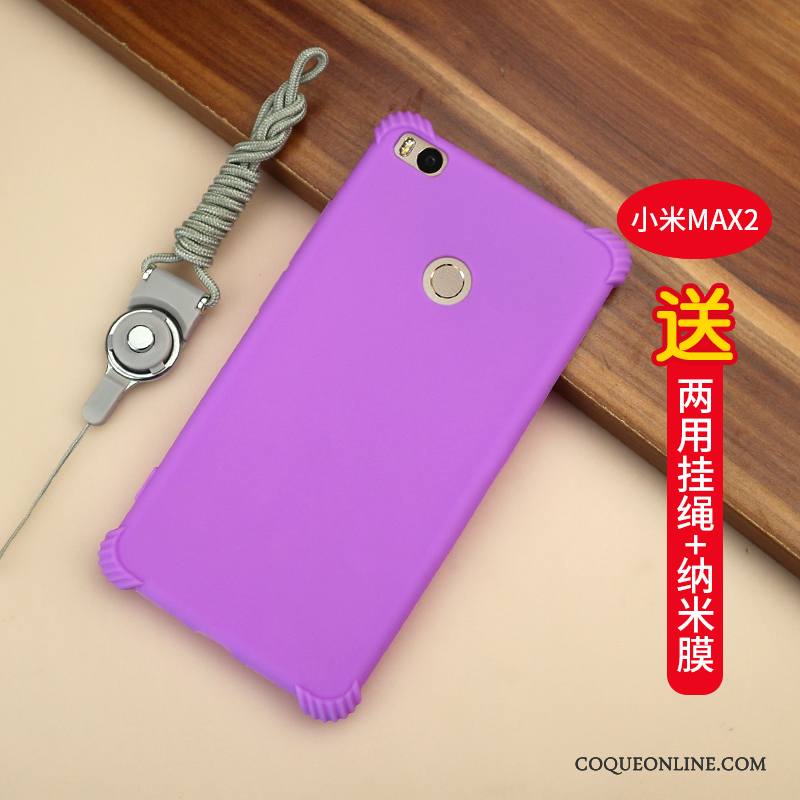 Mi Max 2 Tout Compris Coque De Téléphone Protection Violet Simple Incassable Créatif