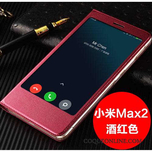 Mi Max 2 Tout Compris Petit Étui Coque De Téléphone Incassable Or Rose Étui En Cuir