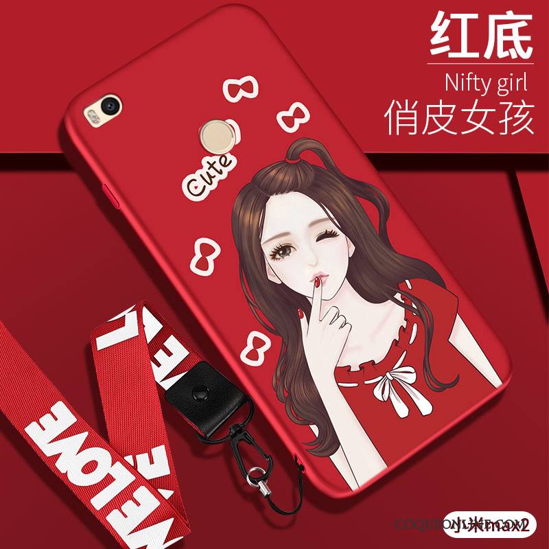 Mi Max 2 Tout Compris Protection Silicone Tendance Coque De Téléphone Incassable Rouge