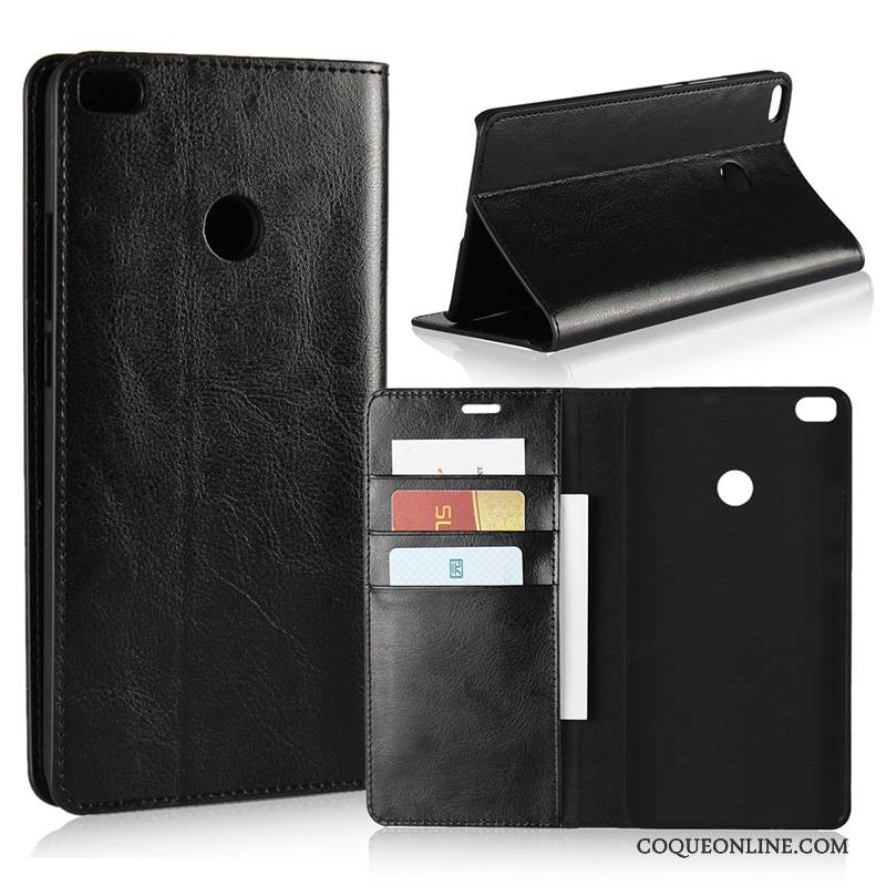 Mi Max 2 Étui En Cuir Cuir Véritable Protection Coque De Téléphone Téléphone Portable Petit Clamshell