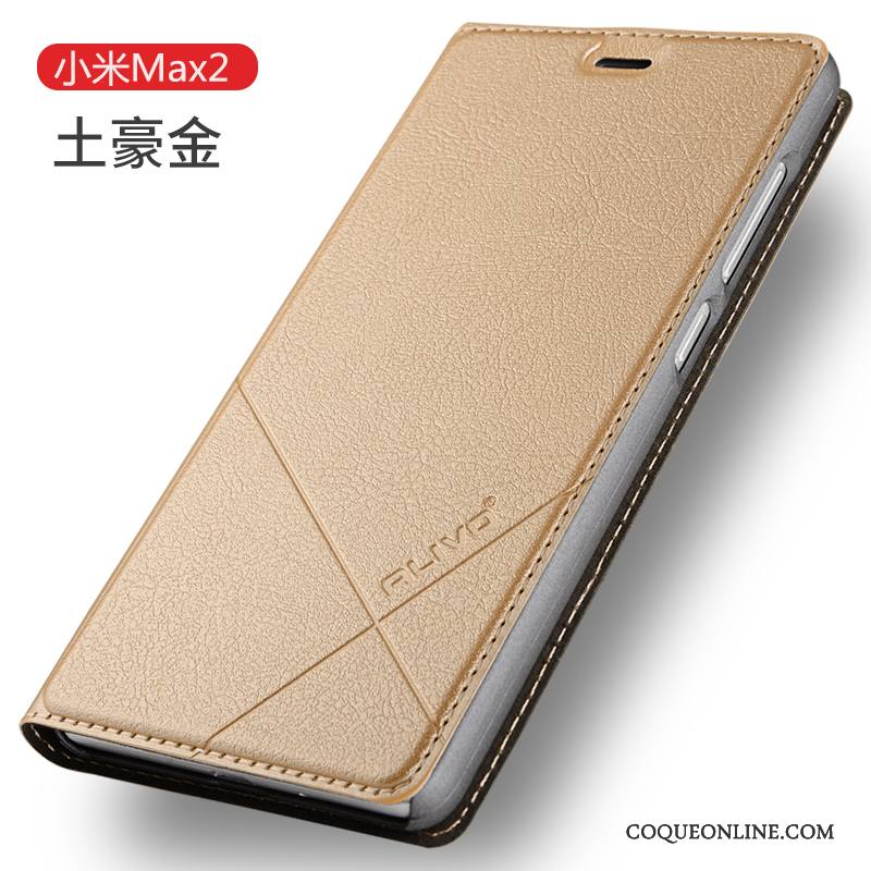 Mi Max 2 Étui Étui En Cuir Petit Clamshell Rouge Protection Coque