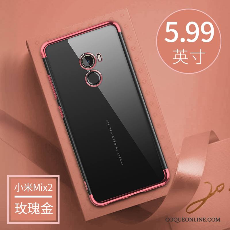 Mi Mix 2 Coque De Téléphone Tout Compris Silicone Petit Fluide Doux Transparent Très Mince