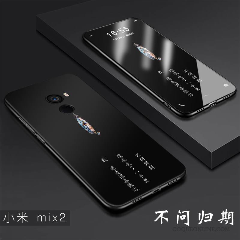 Mi Mix 2 Coque Incassable Silicone Protection Fluide Doux Délavé En Daim Créatif Petit