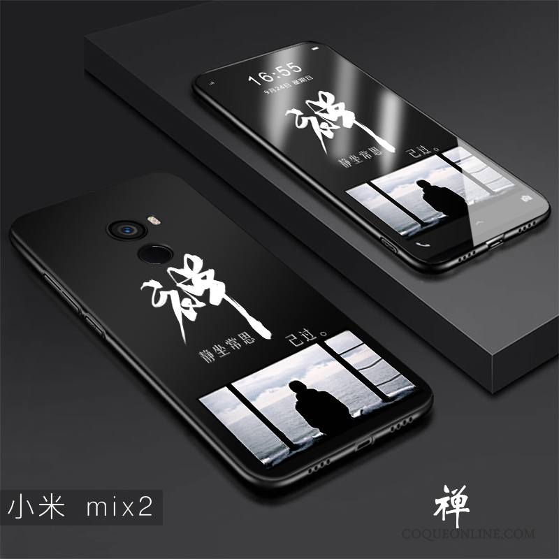 Mi Mix 2 Coque Incassable Silicone Protection Fluide Doux Délavé En Daim Créatif Petit