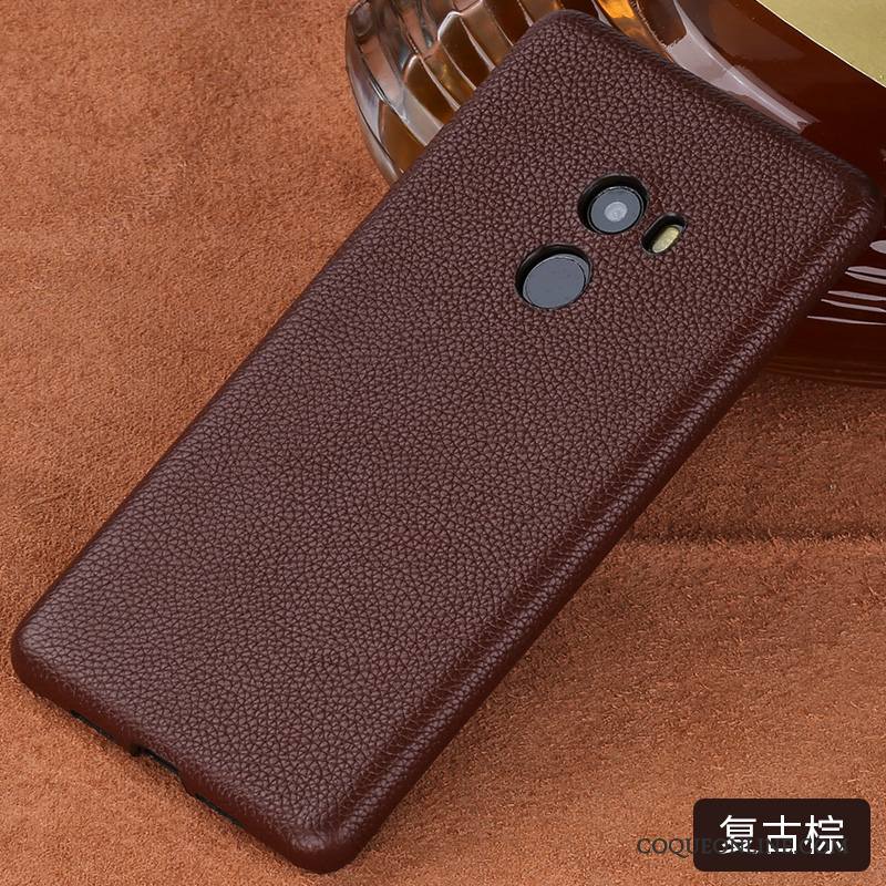 Mi Mix 2 Coque Petit Personnalité Protection Incassable Noir Créatif Luxe