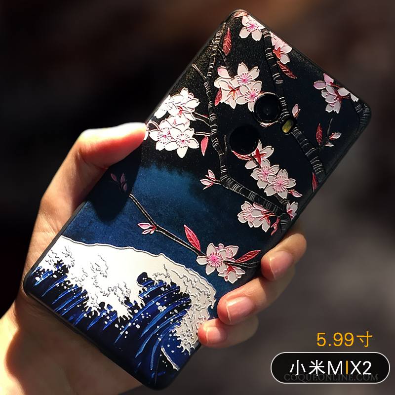 Mi Mix 2 Coque Silicone Tout Compris Tendance Incassable Gris Créatif Petit