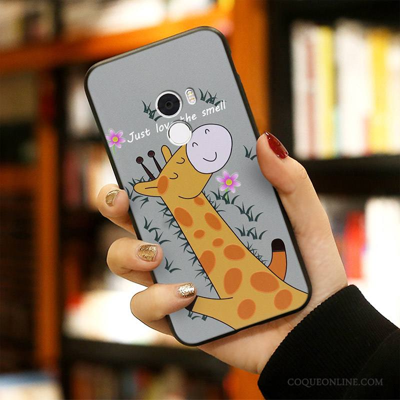 Mi Mix 2 Coque Étui Petit Tout Compris Créatif Silicone Personnalité Multicolore