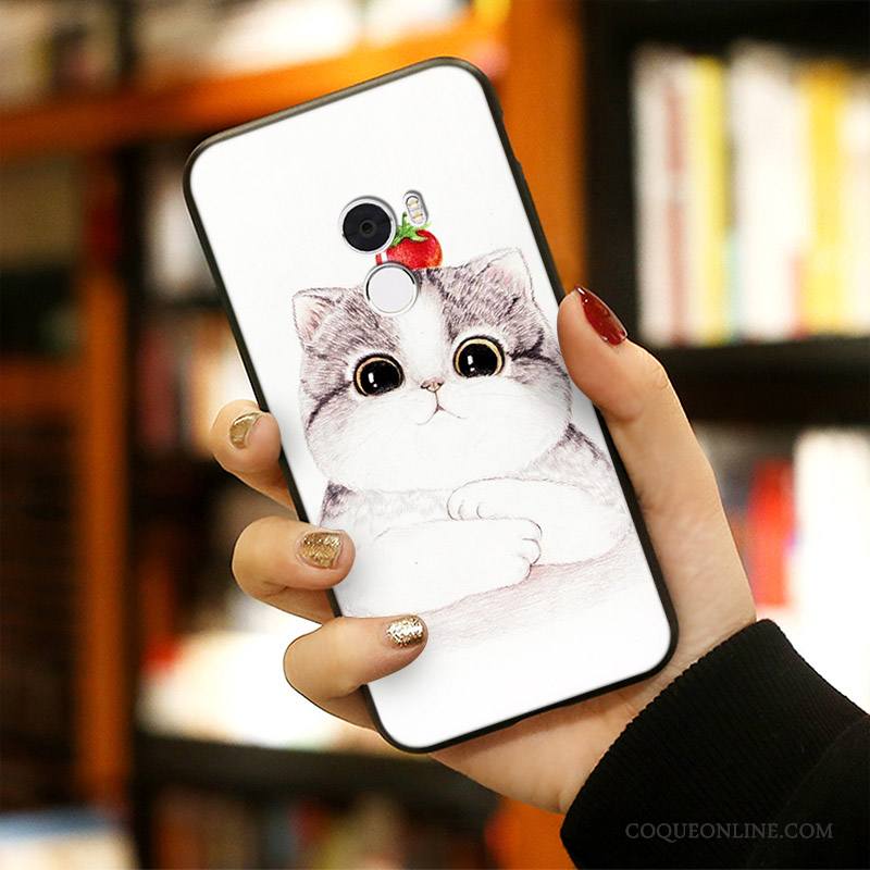 Mi Mix 2 Coque Étui Petit Tout Compris Créatif Silicone Personnalité Multicolore