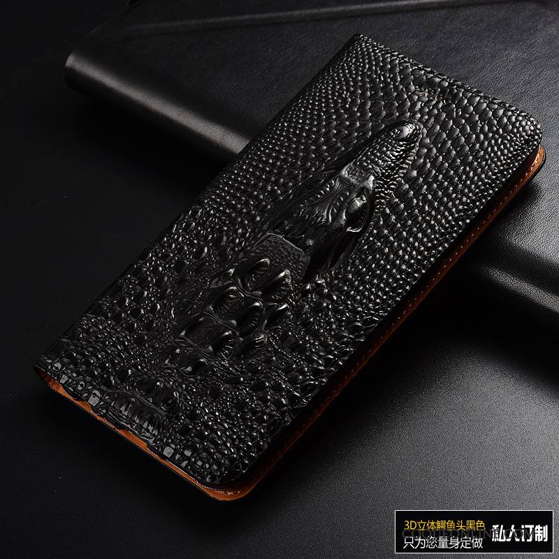 Mi Mix 2 Cuir Véritable Personnalisé Étui En Cuir Coque De Téléphone Petit Noir Housse