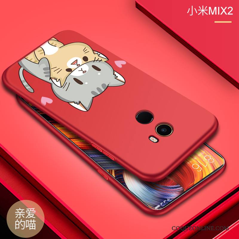 Mi Mix 2 Délavé En Daim Coque De Téléphone Étui Silicone Fluide Doux Incassable Protection