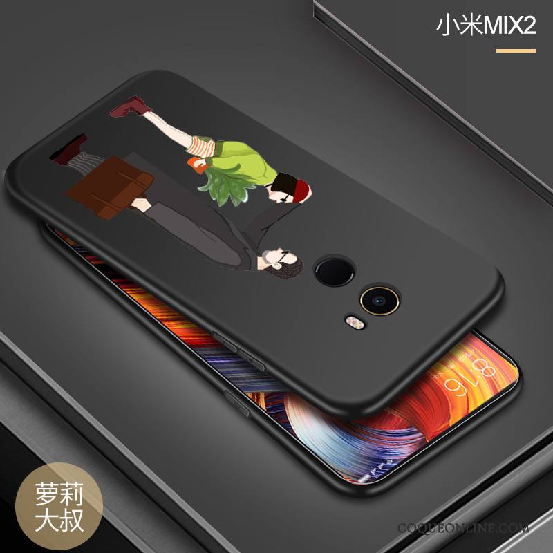 Mi Mix 2 Délavé En Daim Coque De Téléphone Étui Silicone Fluide Doux Incassable Protection