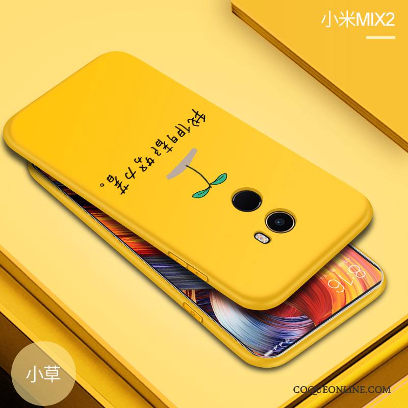 Mi Mix 2 Délavé En Daim Coque De Téléphone Étui Silicone Fluide Doux Incassable Protection