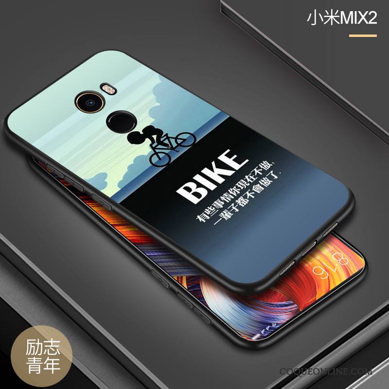 Mi Mix 2 Délavé En Daim Coque De Téléphone Étui Silicone Fluide Doux Incassable Protection